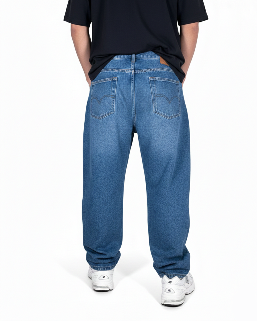 Pantalón Baggy Azul lavado Clasico
