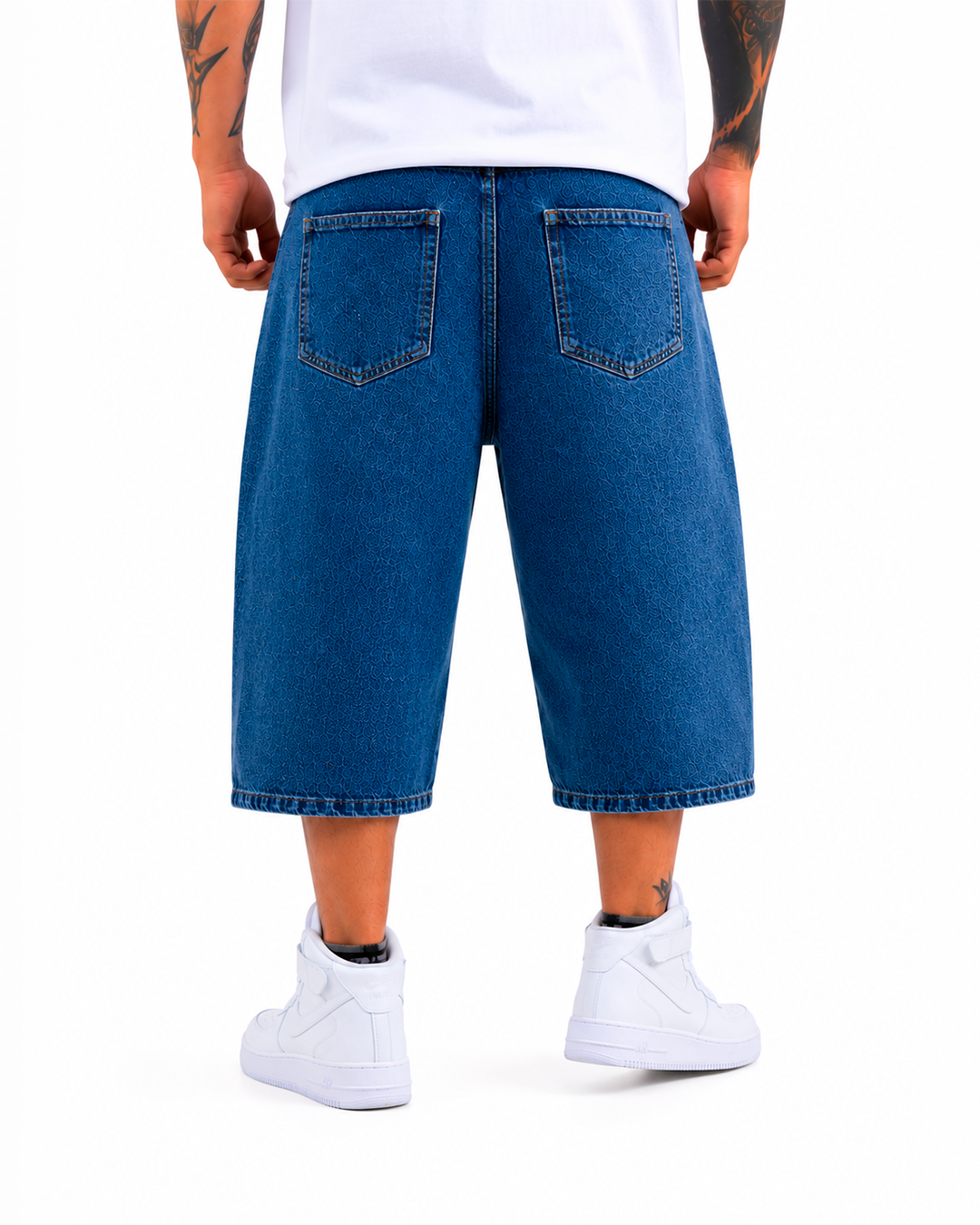 Jorts Oversize Flecos Estrella Azul Verdoso