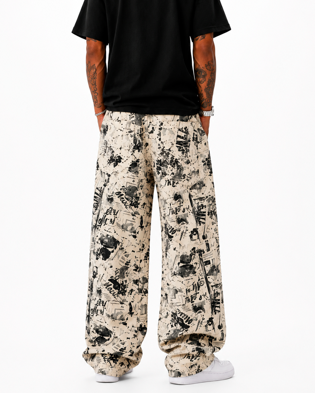 Pantalón Oversize Drill Estampado Urban Collage