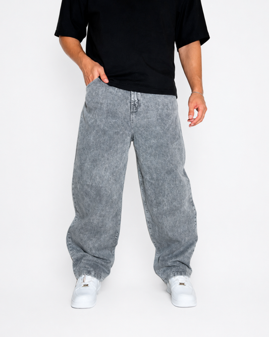 Jean Baggy Gris Claro Oversize
