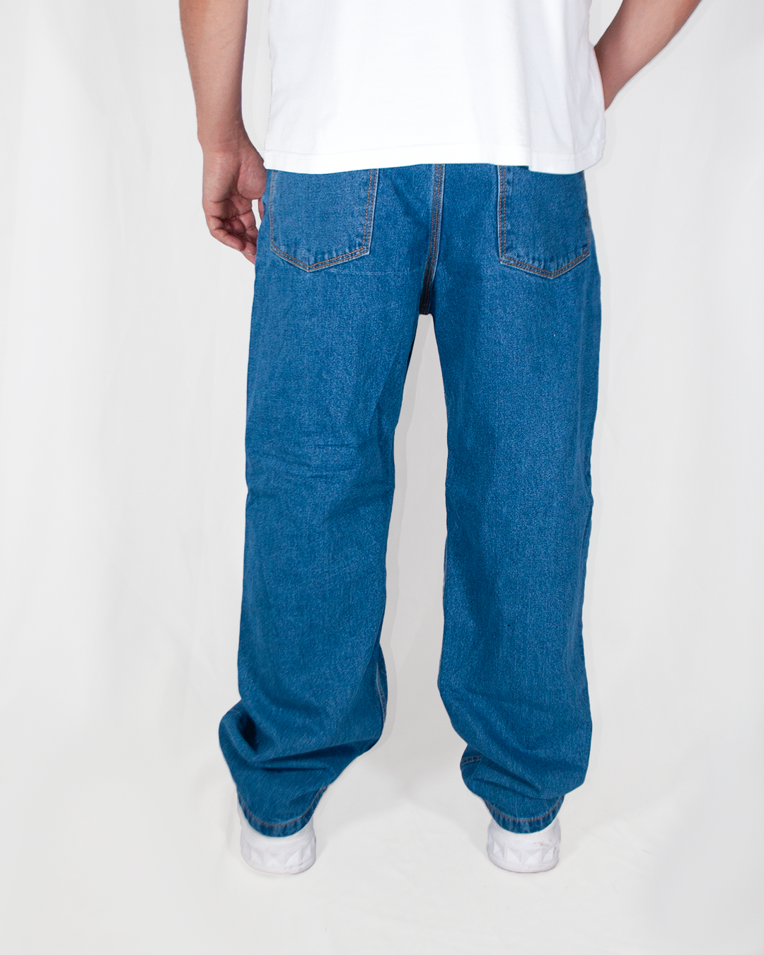Pantalón Baggy Azul Medio Clásico