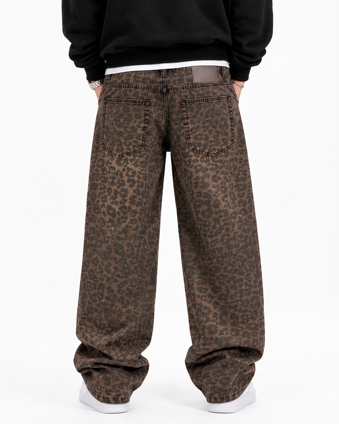 Jean Oversize Animal Print Degradé