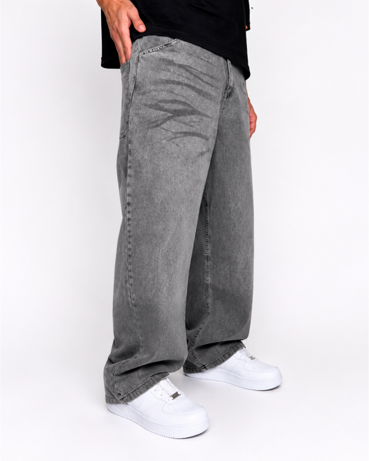 Jean Baggy Gris Washed Oversize