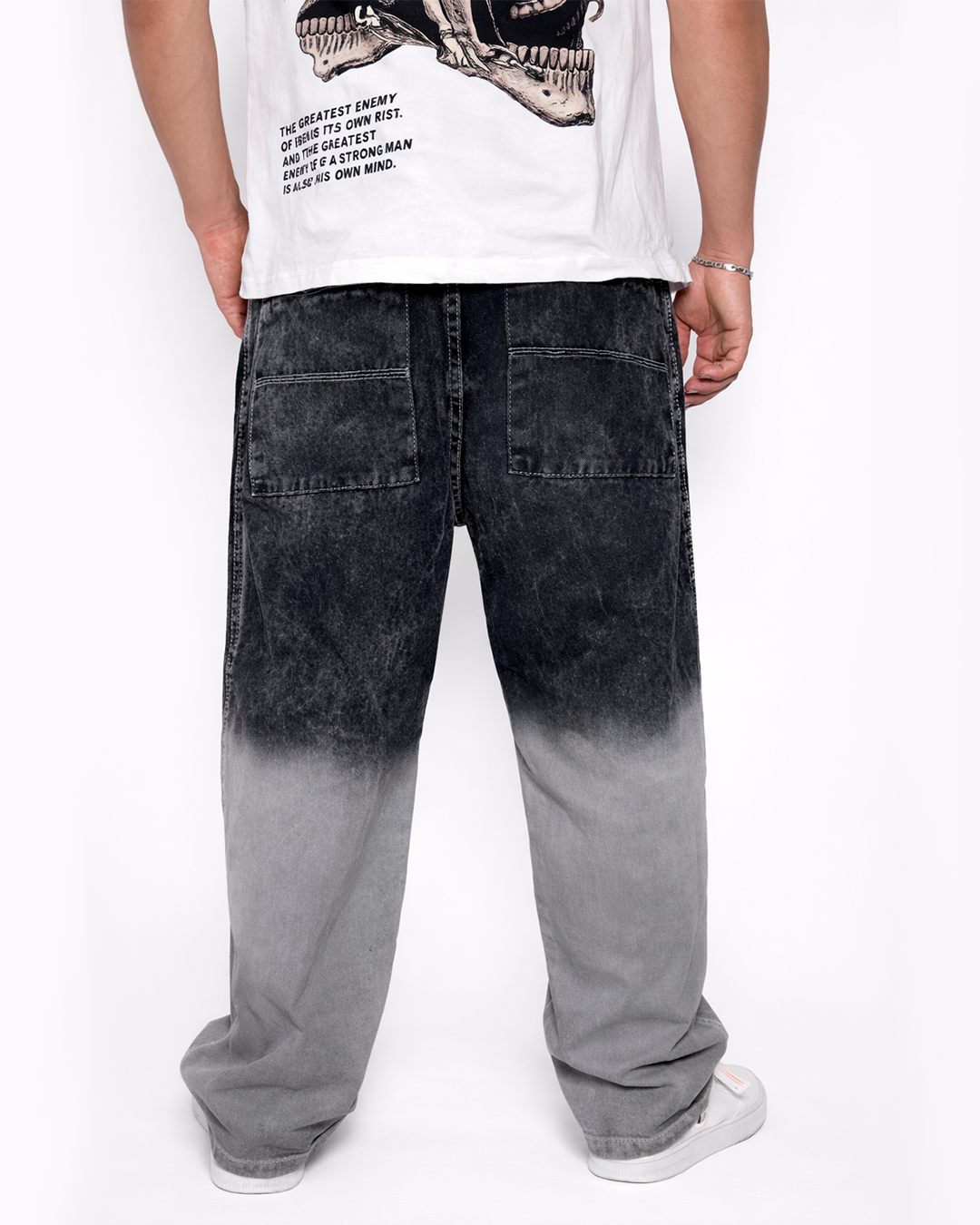Jean Baggy Degradado Black Smoke