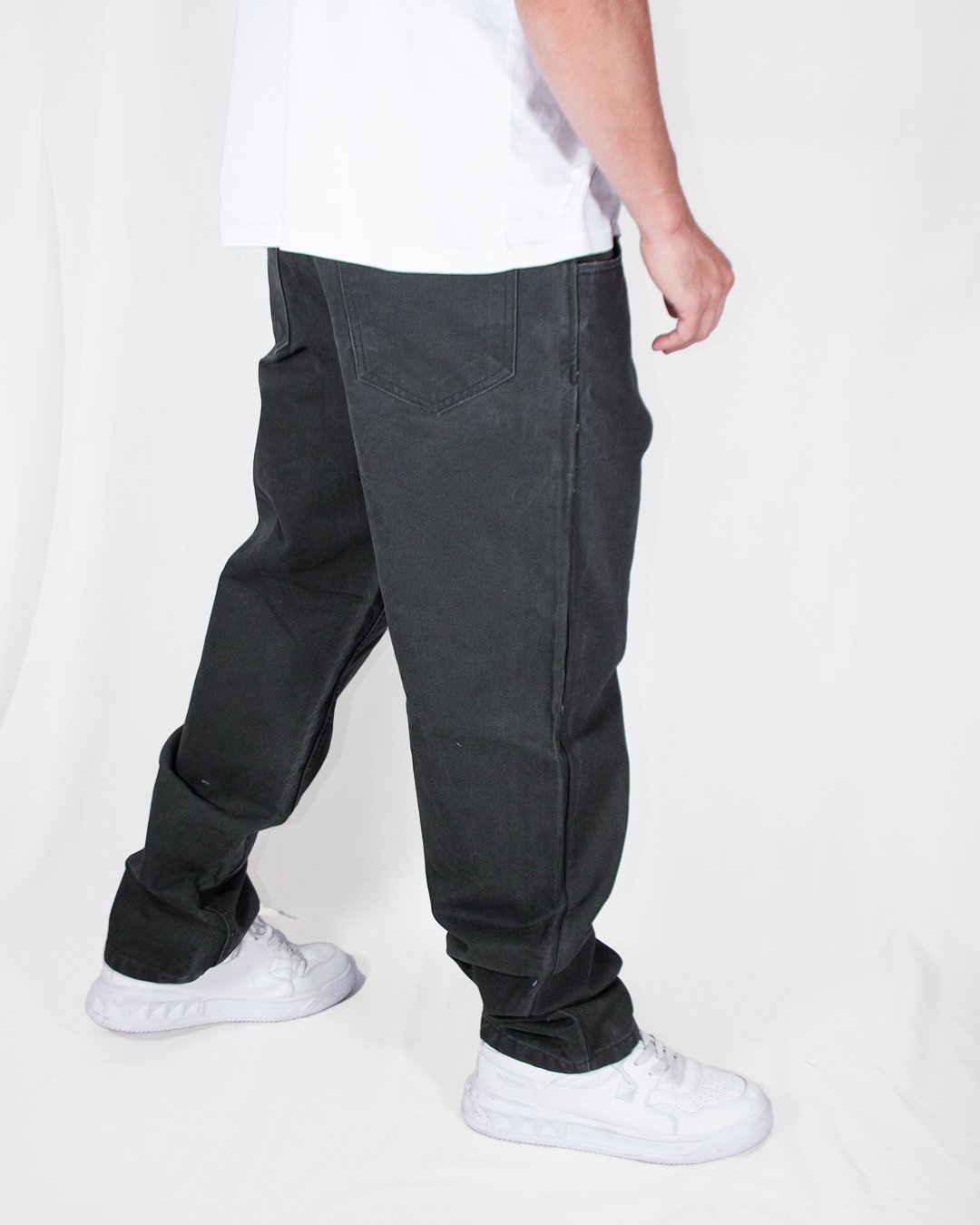 Pantalón Baggy Canva Gris Oscuro