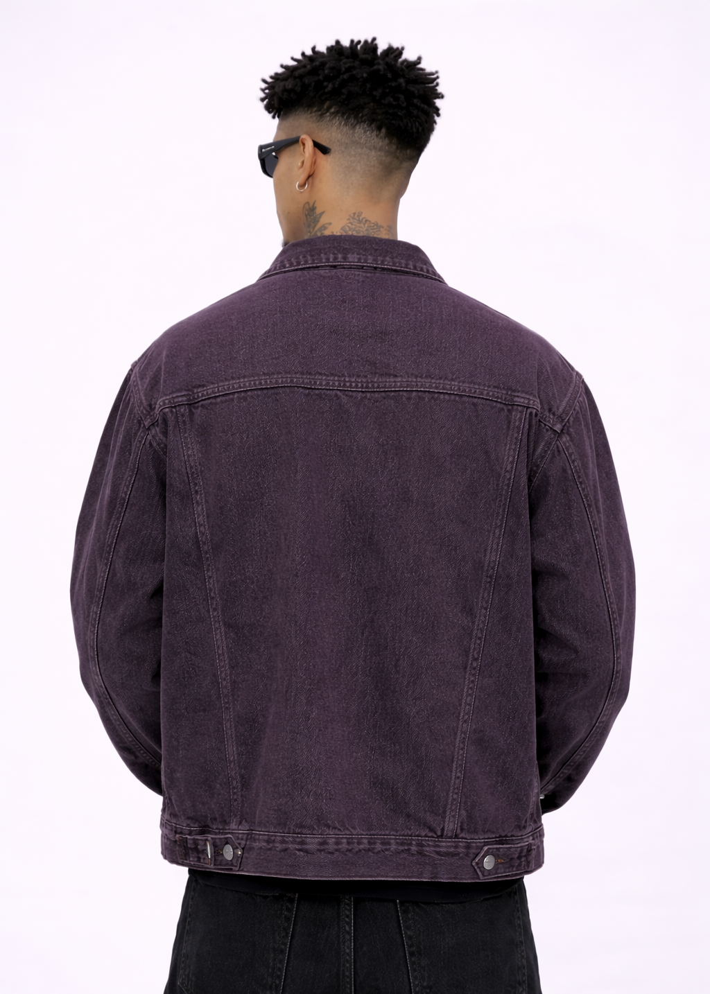 Chaqueta Jean Oversize Morada Wash