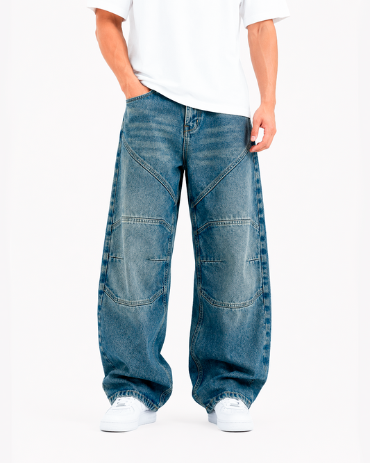 Jean Oversize Verdoso Costuras