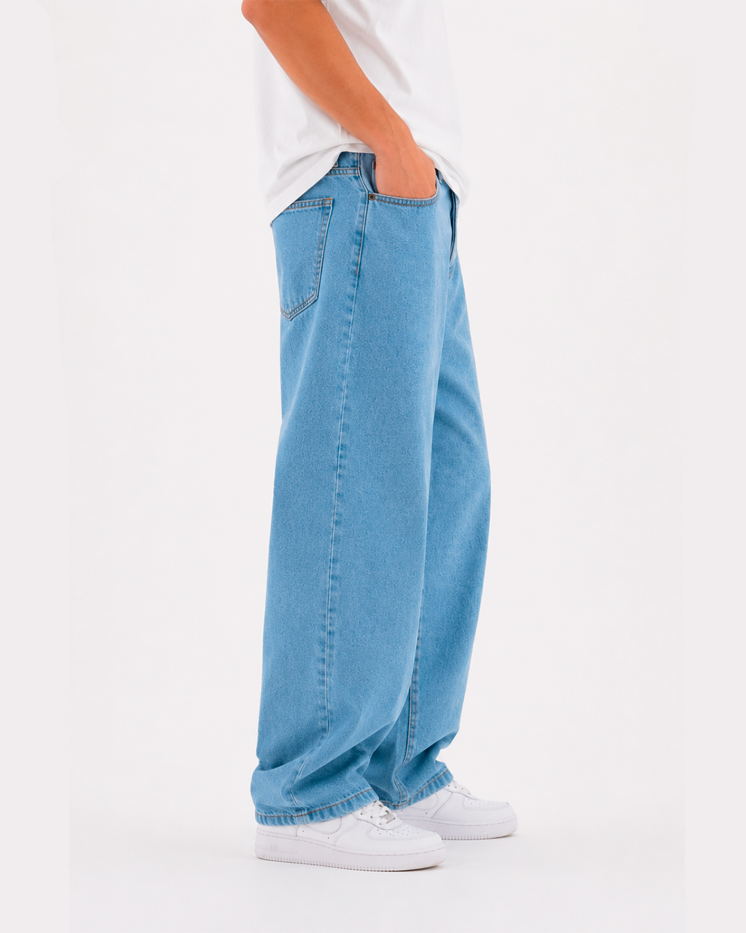 Jean Oversize Barrel Azul Claro