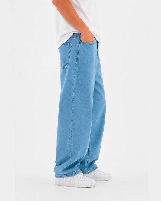 Jean Oversize Barrel Azul Claro