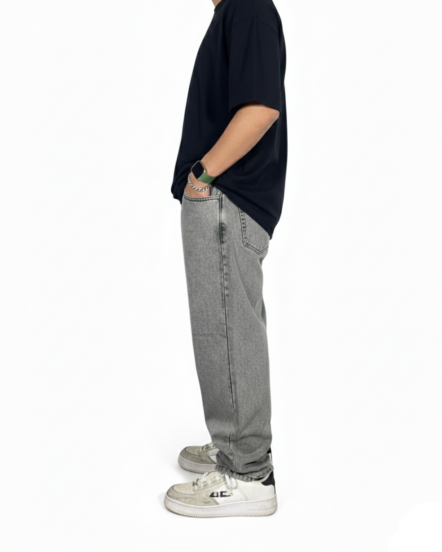 Jean Baggy Gris Medio