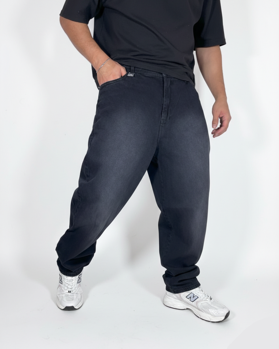 Pantalón Baggy Negro Mono