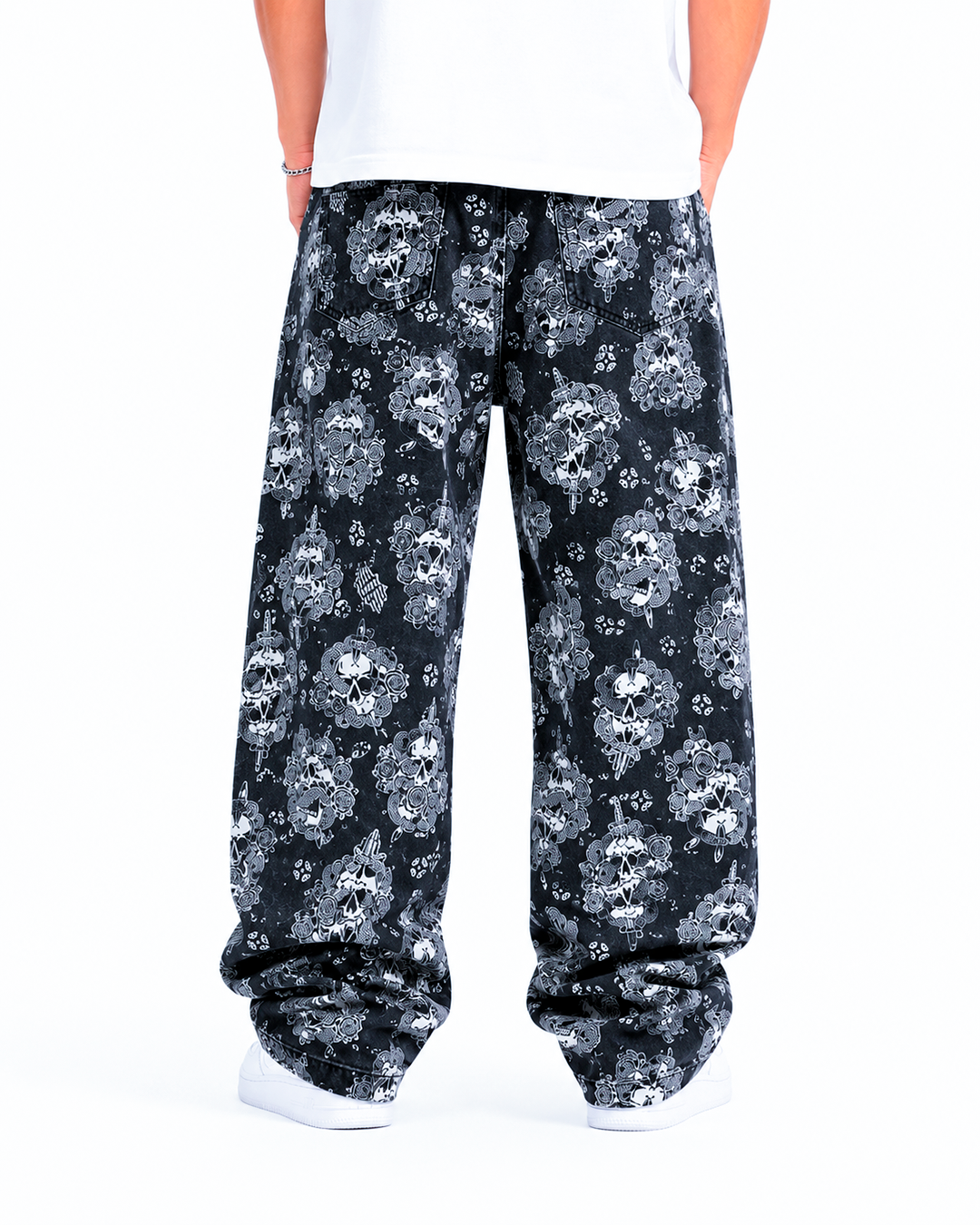 Jean Oversize Calaveras Rosas