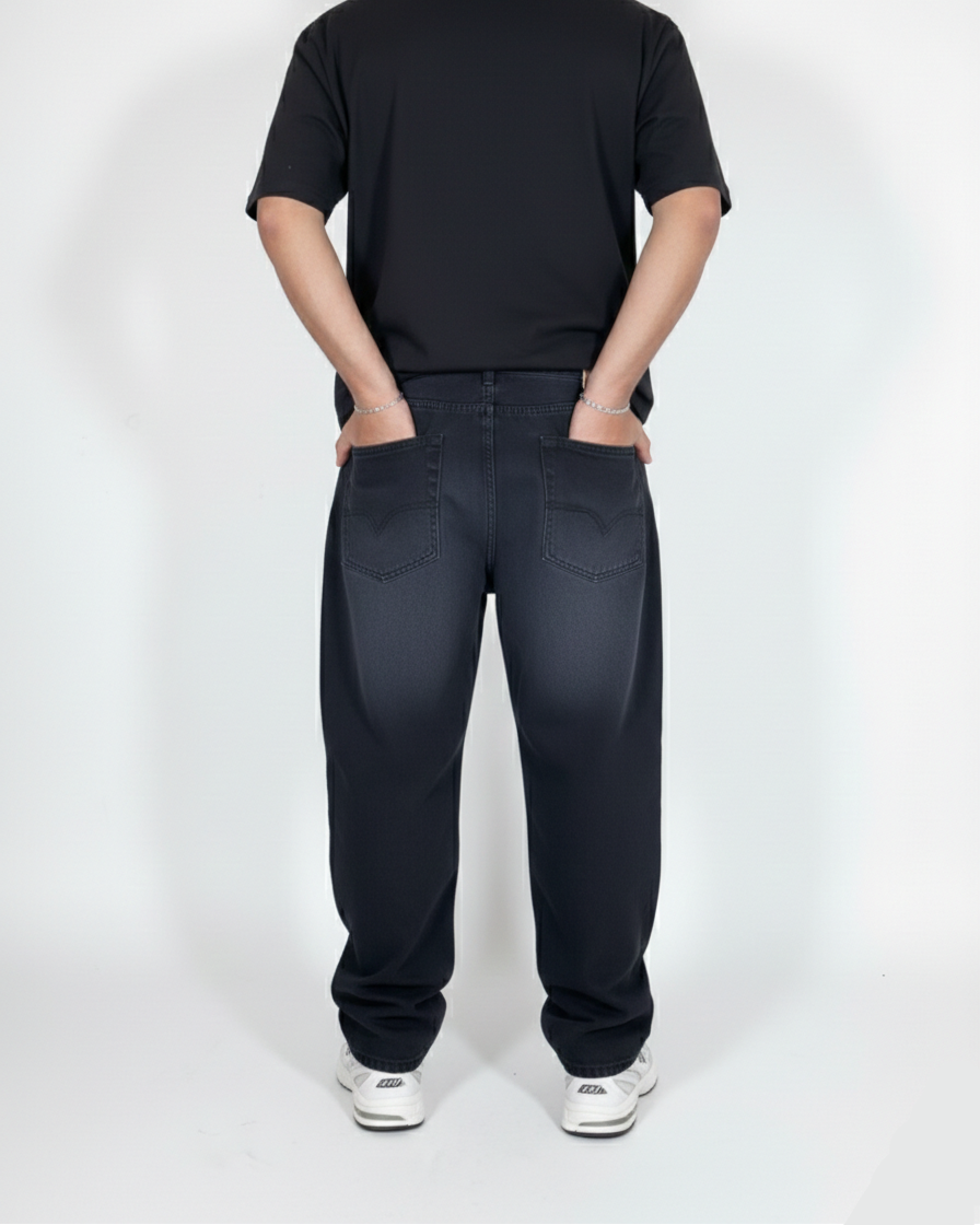 Pantalón Baggy Negro Mono