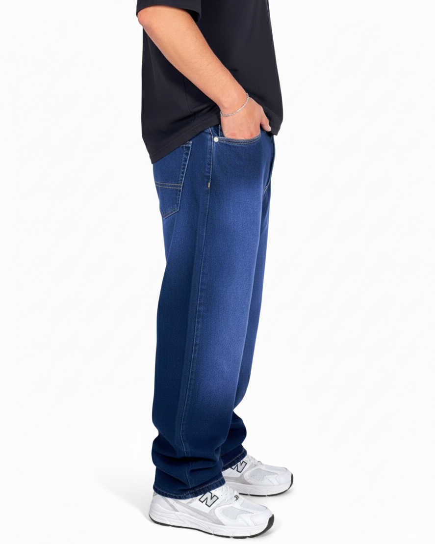 Pantalón Baggy (Azul mora)