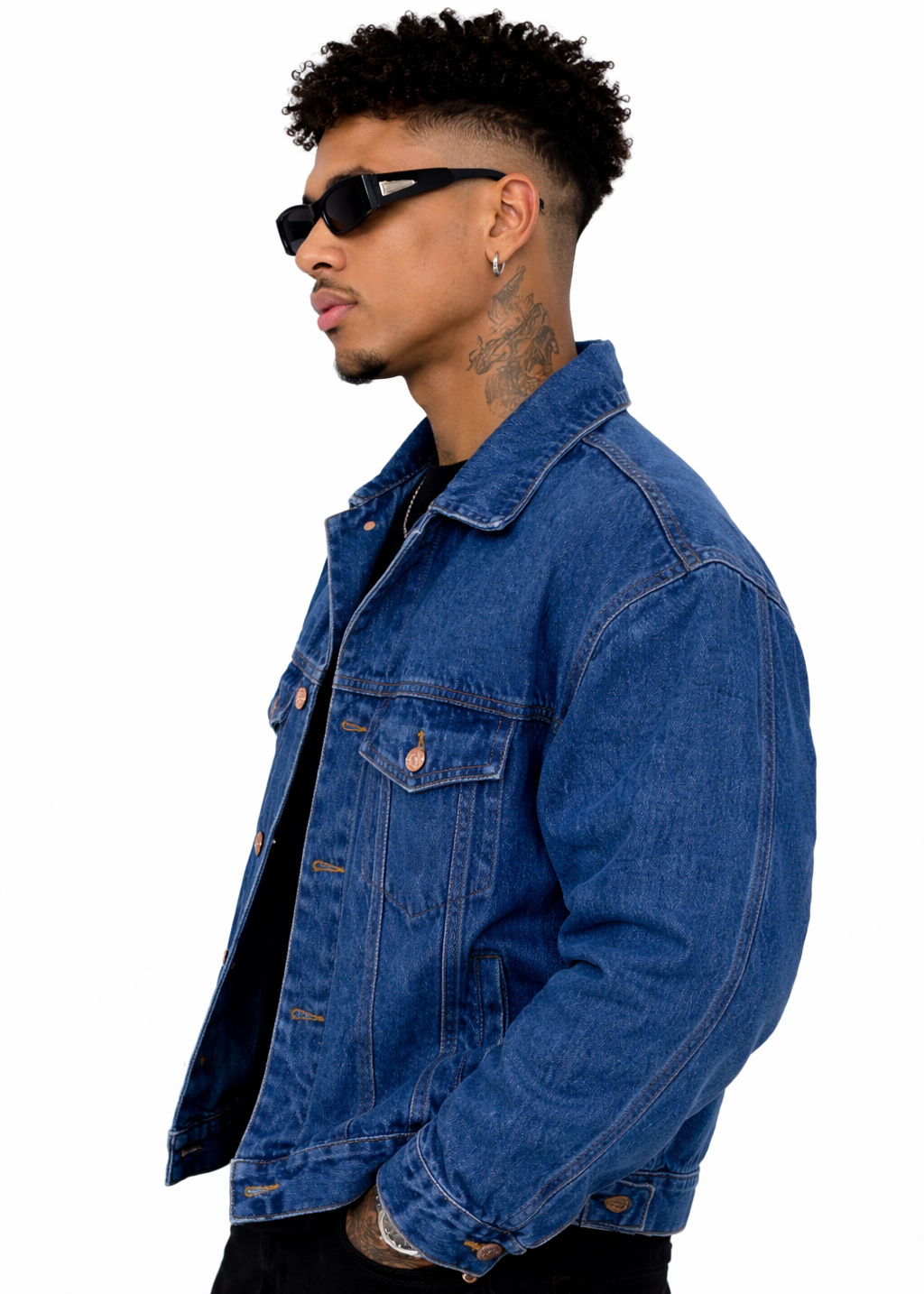 Chaqueta Jean Oversize Azul Clásico