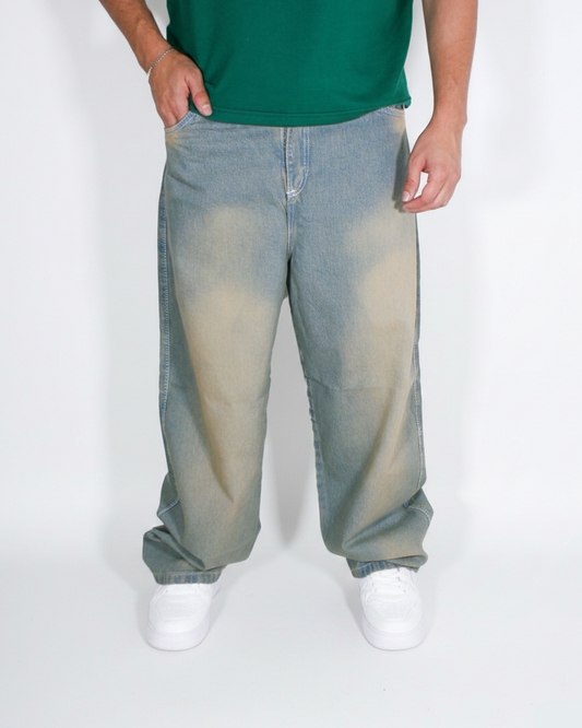 Pantalón  Baggy Azul verdoso Vitage.