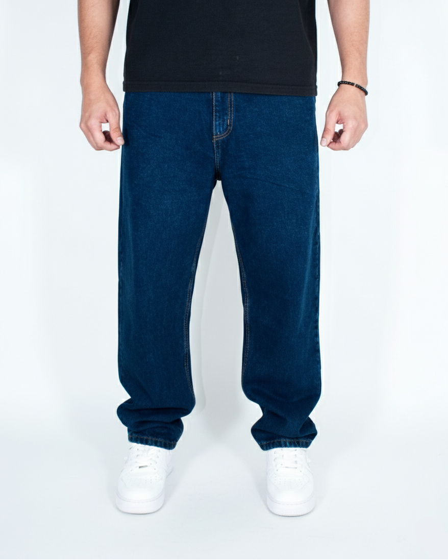 Pantalón Baggy Azul petroleo