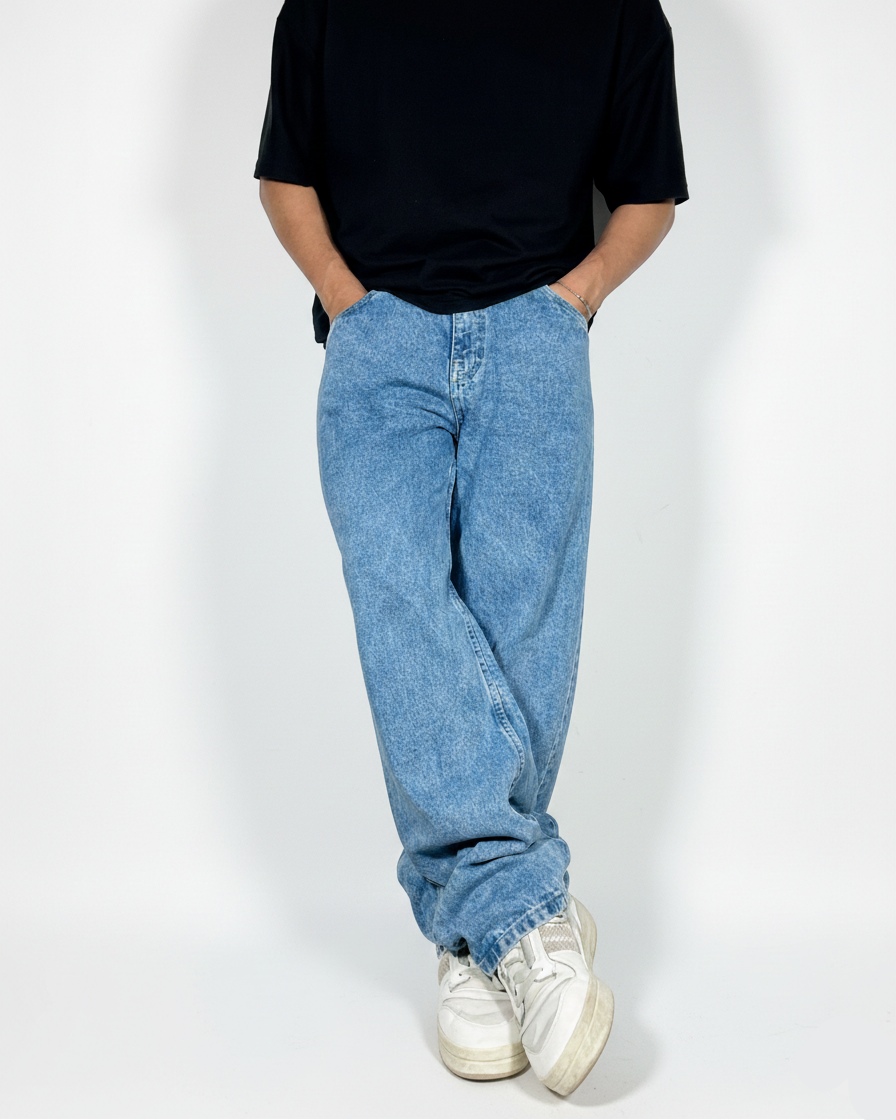Pantalón Baggy Azul Frost Claro