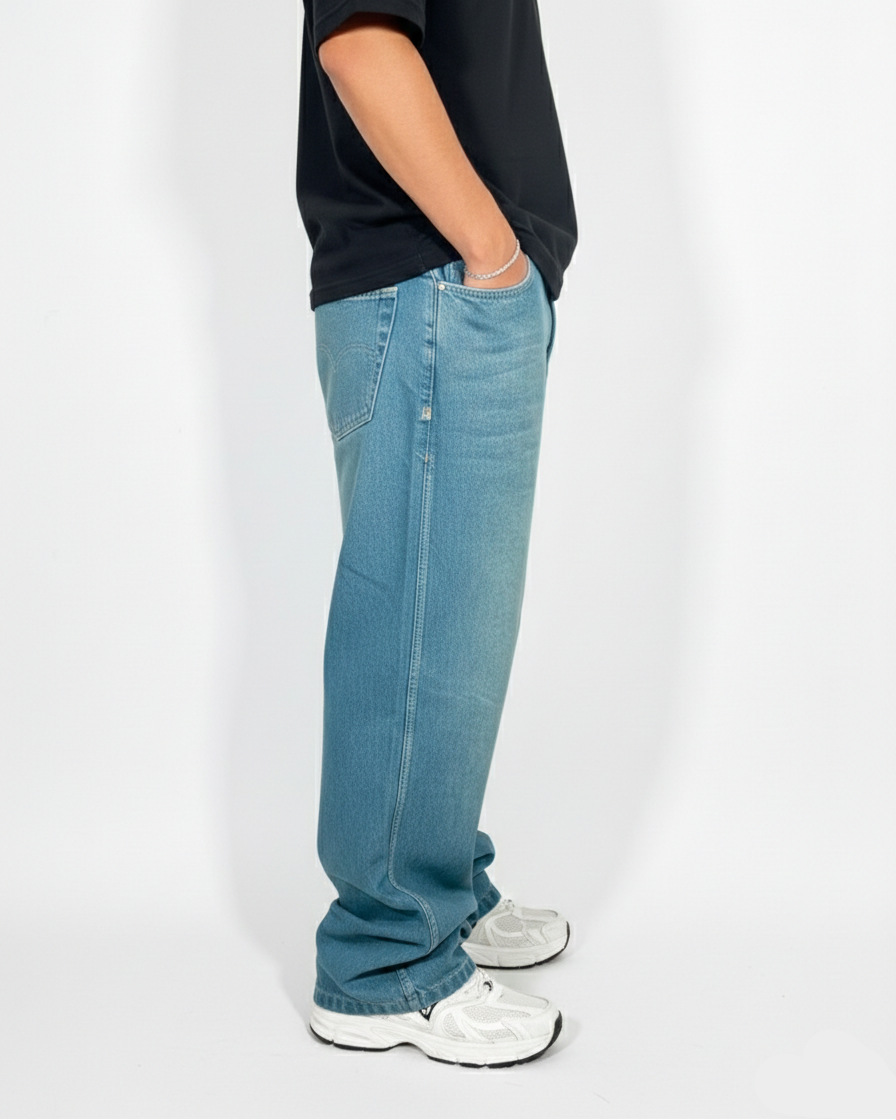 Pantalón Baggy Azul Mantequilla