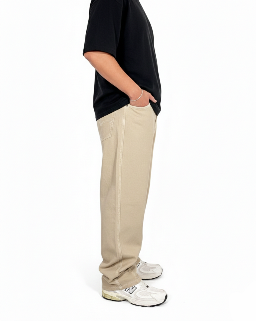 Pantalón Baggy Beige