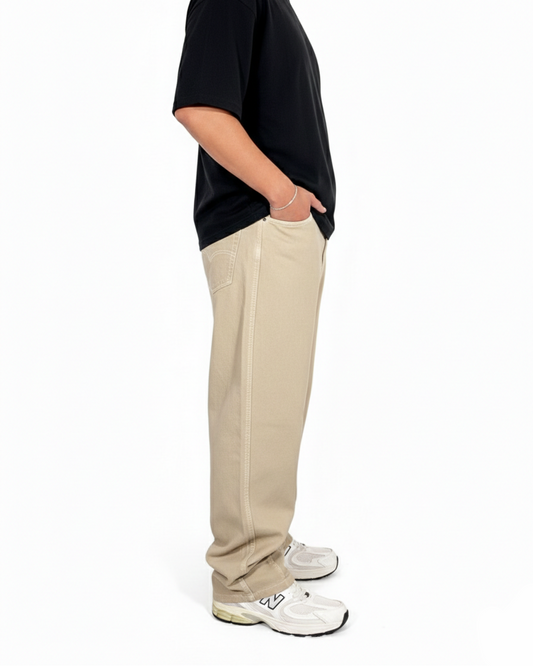 Pantalón Baggy Beige
