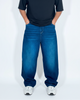 Pantalón Baggy Azul Stone Bigotes