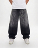 Pantalón Baggy Degradado de vaca Gris Oscuro