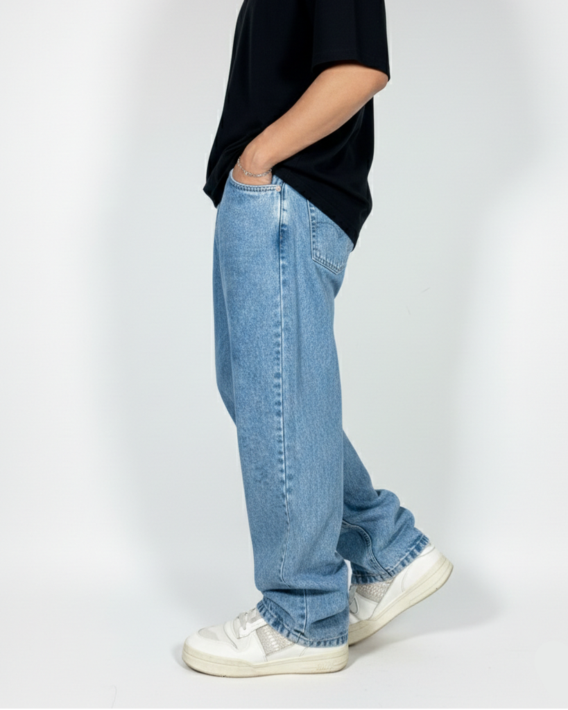 Pantalón Baggy Azul Frost Claro