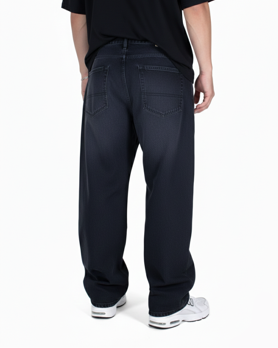 Pantalón Baggy Gris Oscuro Bigotes