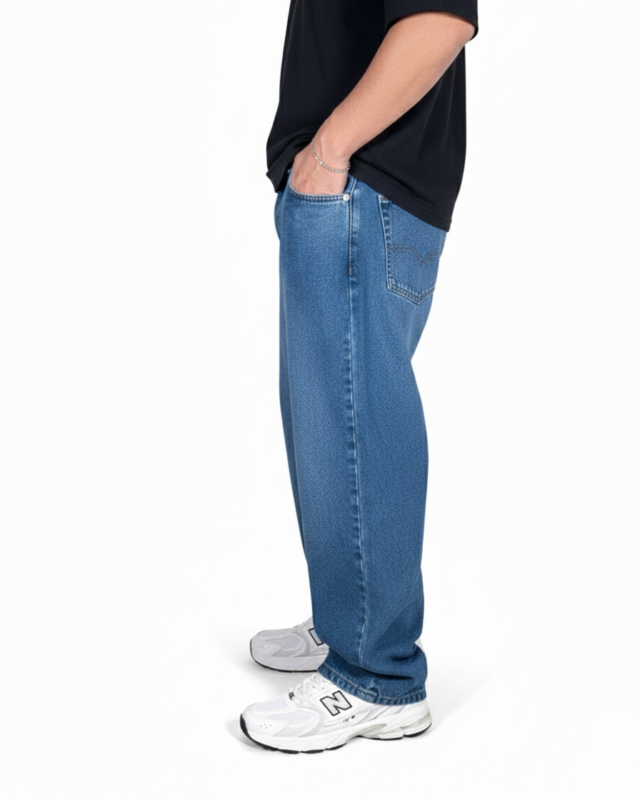 Pantalón Baggy Azul lavado Clasico