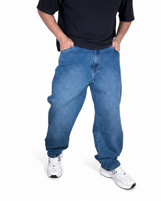Pantalón Baggy Azul lavado Clasico