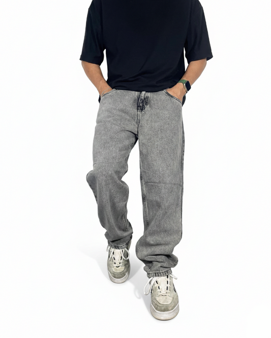 Pantalón Baggy Gris Medio