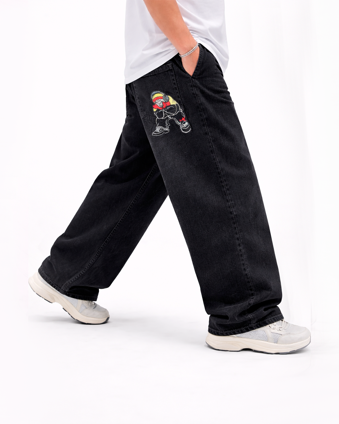 Jean Super Baggy Negro Washed