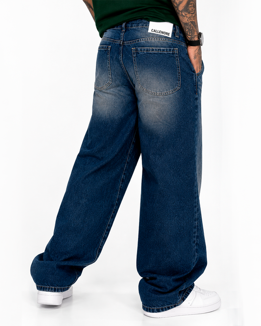 Jean Baggy Azul Desgastado Clásico