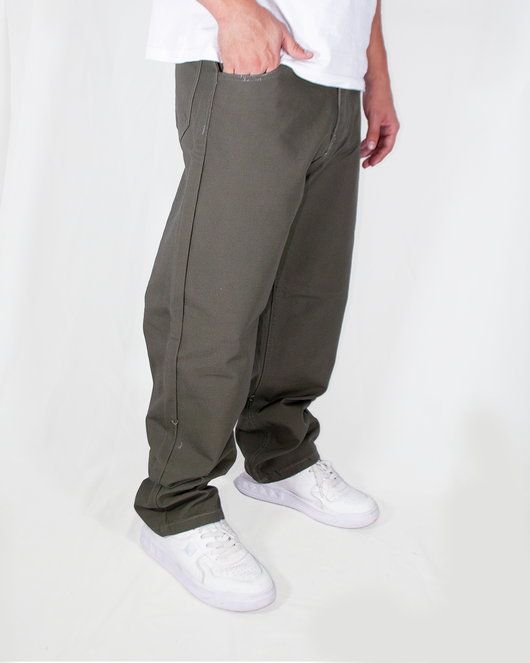Pantalón Baggy Canva Verde Oliva