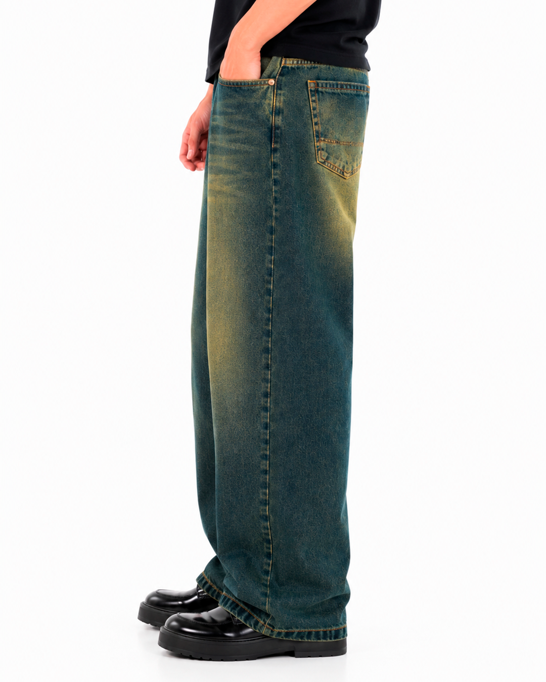 Jean Oversize Azul Oscuro Vintage