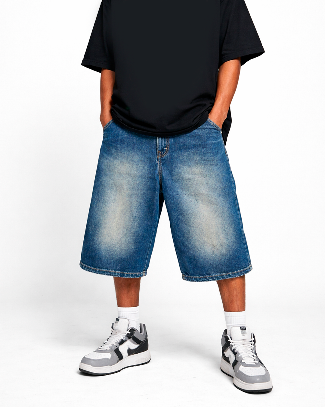 Jorts Oversize Azul Desvanecido Verdozo