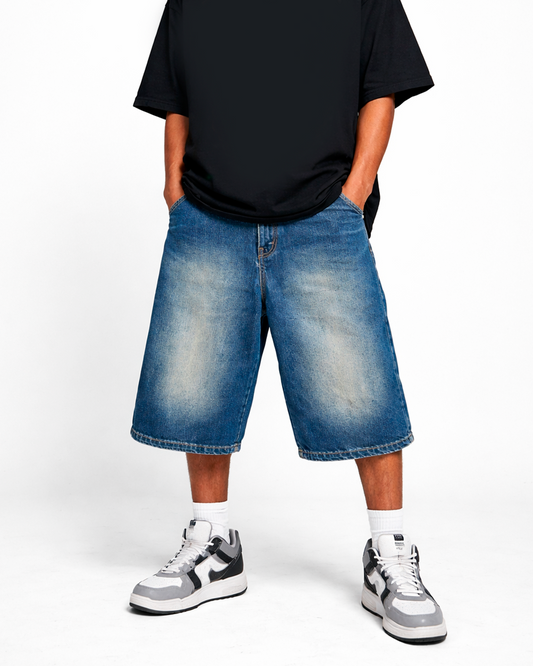 Jorts Oversize Azul Desvanecido Verdozo