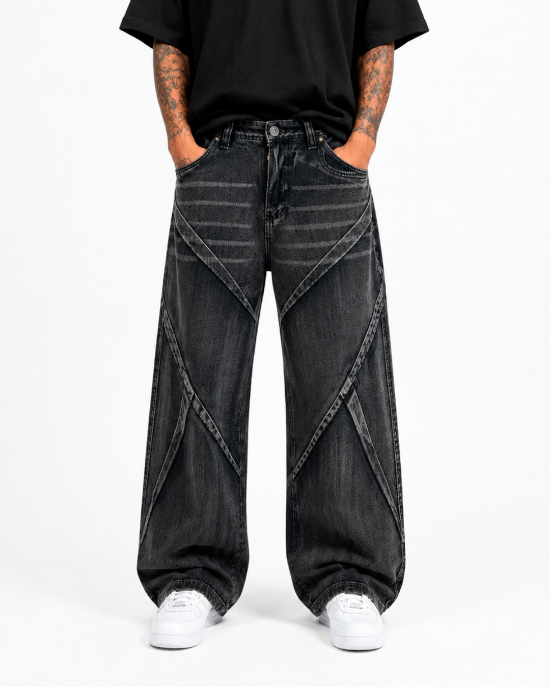 Jean Super Baggy Urban Shadow Gris Oscuro