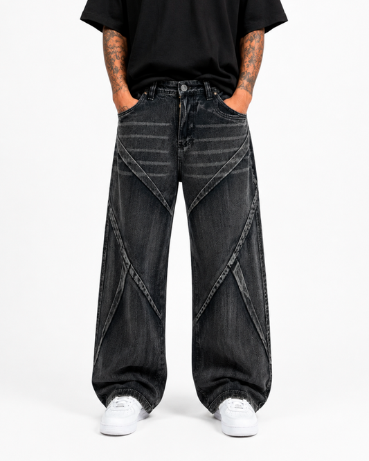 Jean Super Baggy Urban Shadow Gris Oscuro