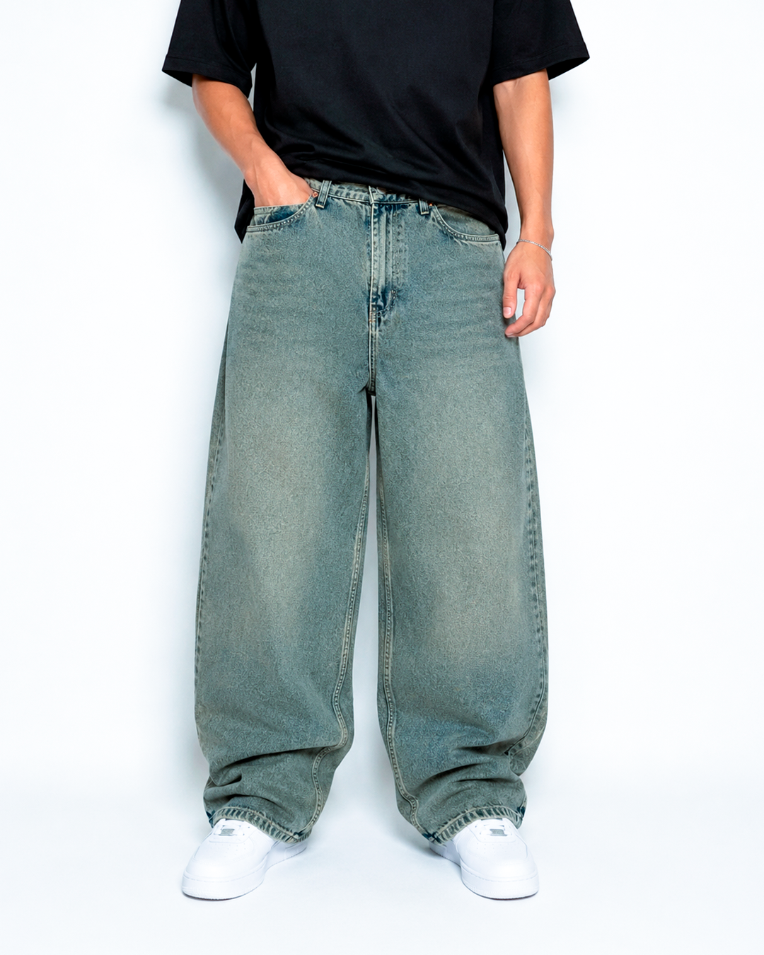 Jean Super Baggy Verdoso