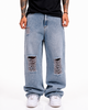 Jean Oversize Azul Claro Destroyed