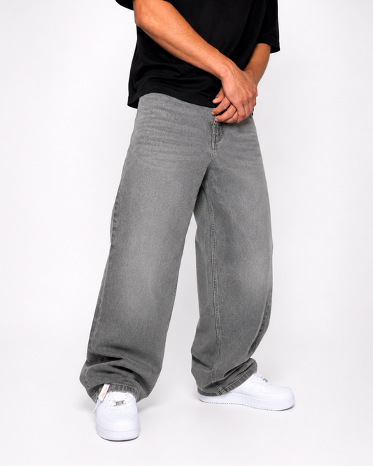 Jean Baggy Gris Washed Oversize