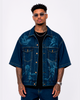 Camisa Oversize En Jean Ángeles En Lasser Azul Petróleo