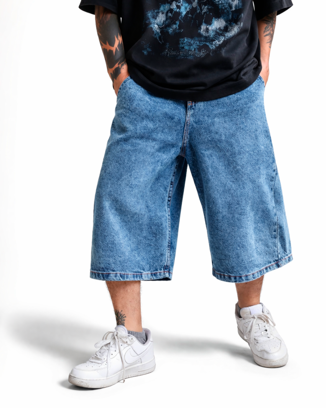 Jorts Baggy Azul Medio Fros