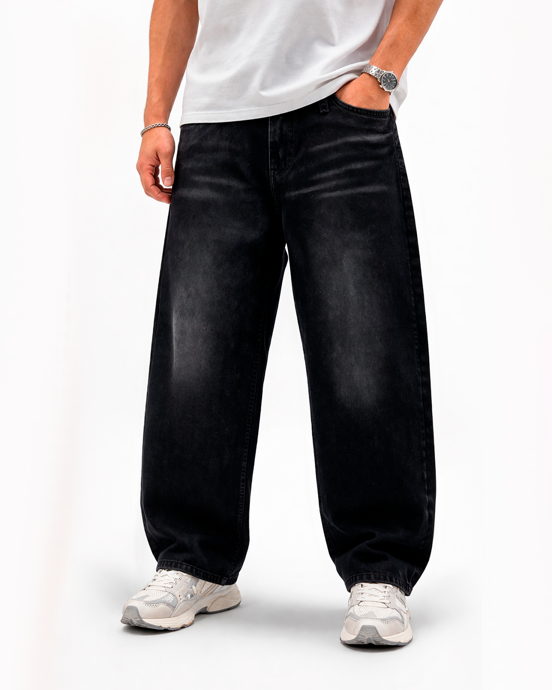 Jean Super Baggy Negro Washed