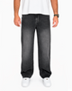 Pantalón Jeans Baggy Gris Oscuro Desgastado