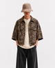 Camisa Oversize  En Jeans AnimalPrimt Leopardo