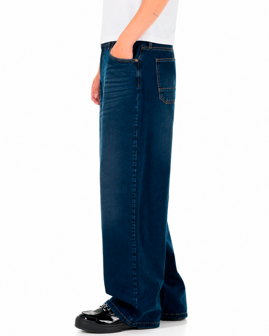 Jean Oversize Azul Oscuro Clásico