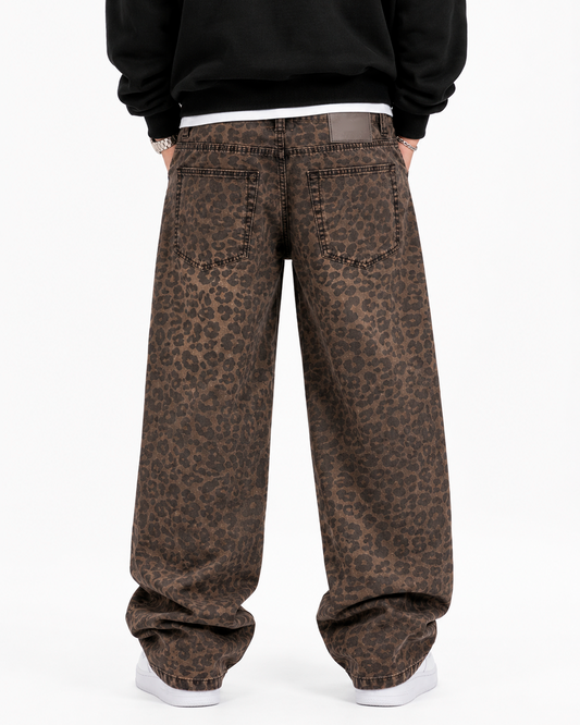 Jean Oversize Animal Print Degradé
